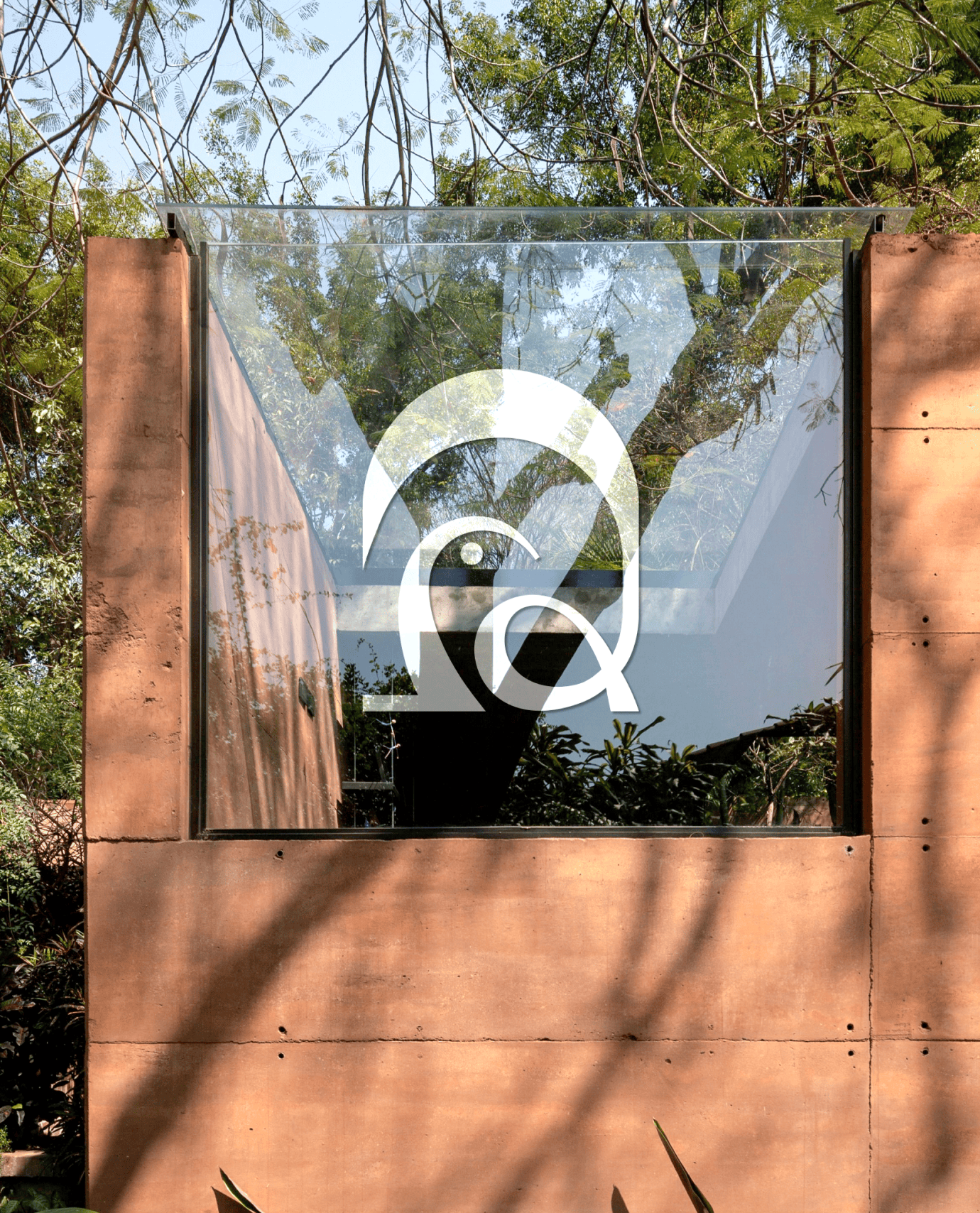 Sanctuary glass logo etching